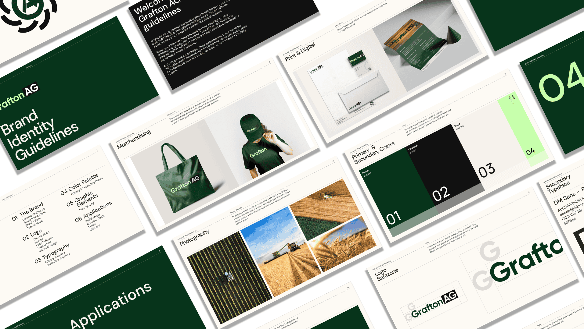 Grafton Ag business card branding